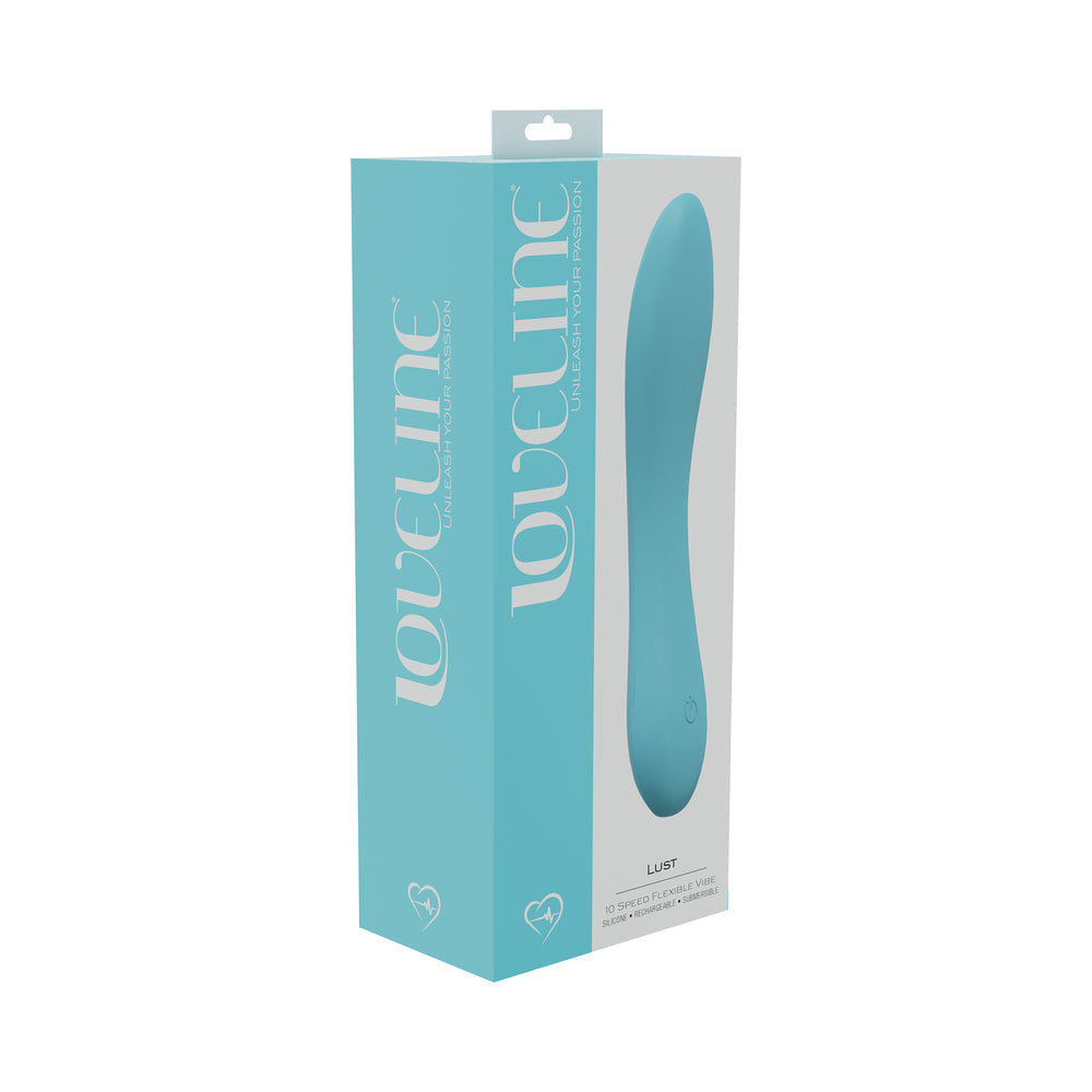 LoveLine Lust 10 Speed Flexible Vibe Blu